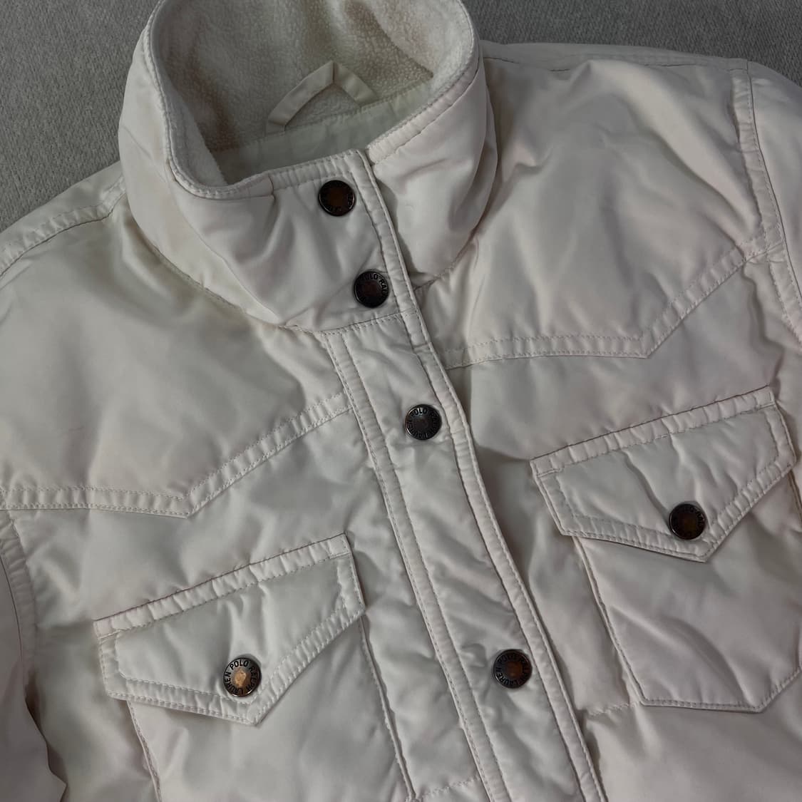 W 95 폴로 랄프로렌 투포켓 여성 화이트 패딩 상품이미지2