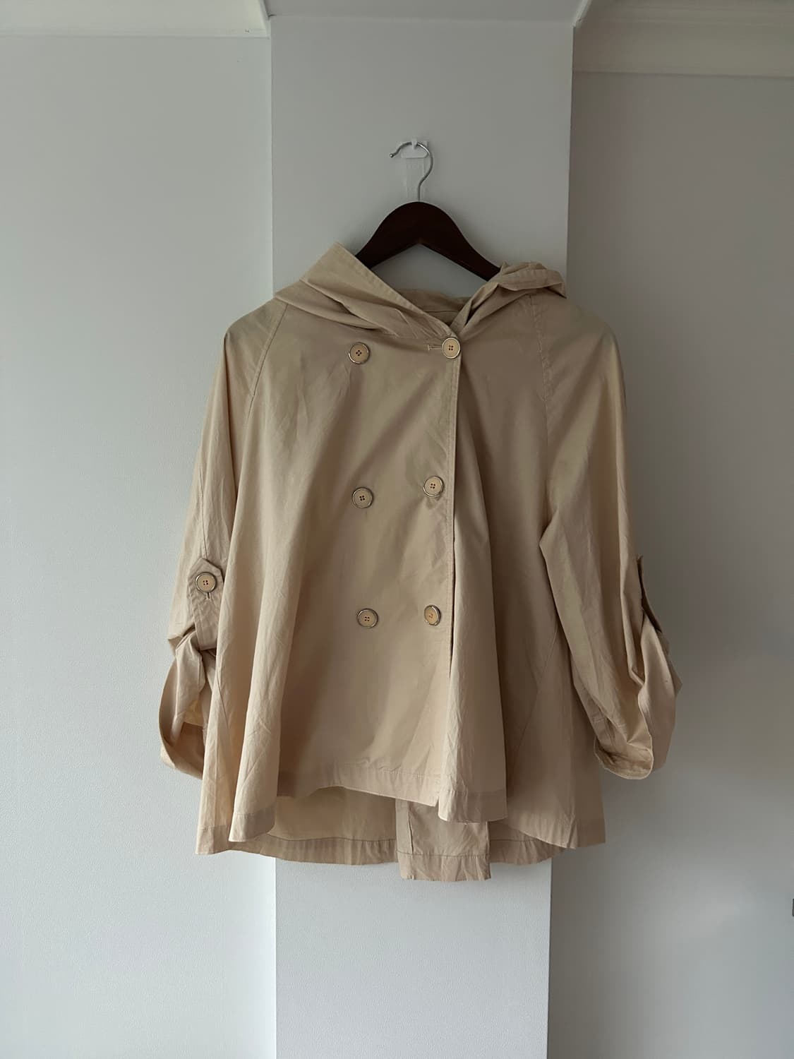 Twin Button Hooded Beige Jacket/빈티지 자켓 상품이미지4