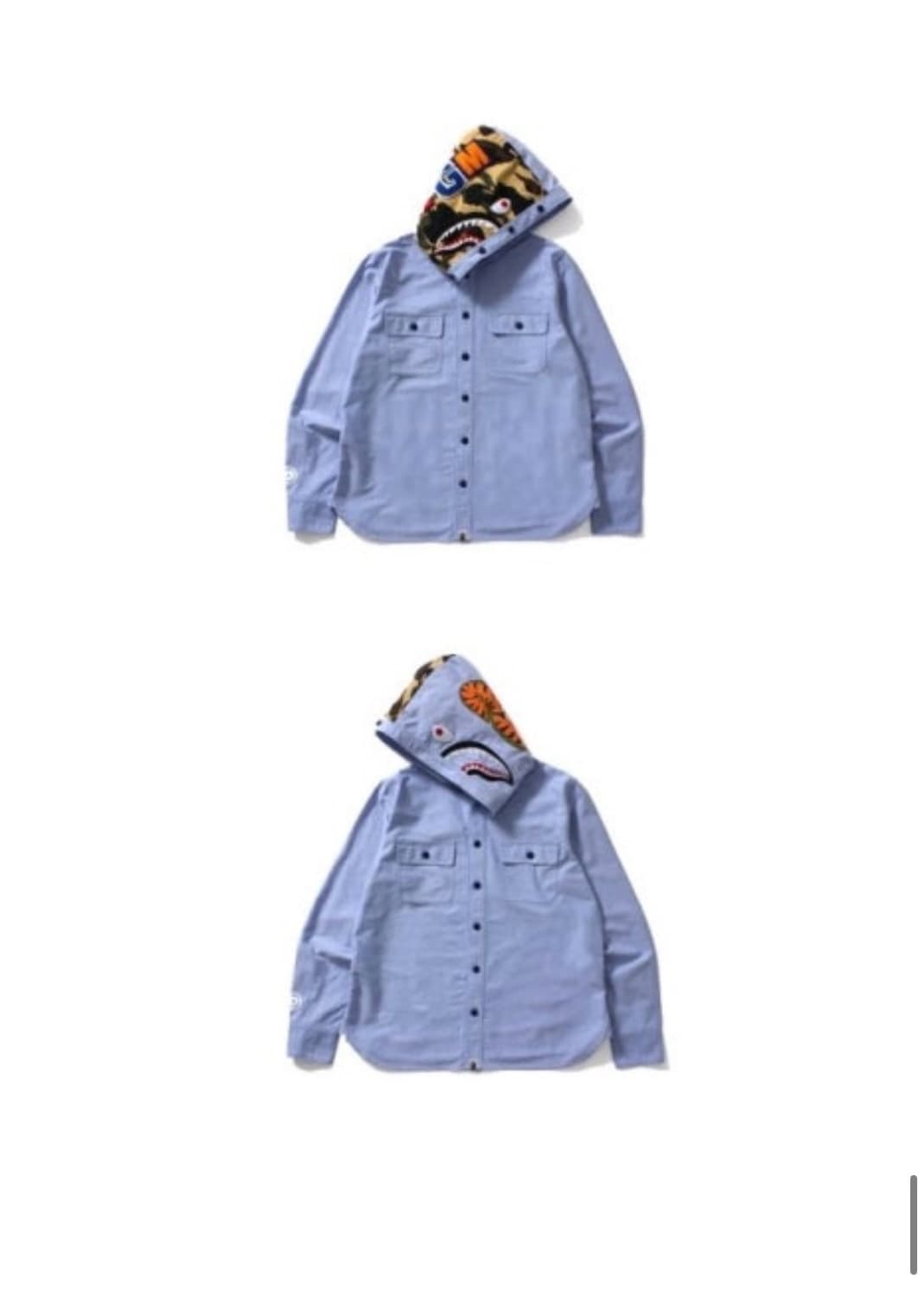 BAPE IST CAMO SHARK SHIRT 상품이미지1