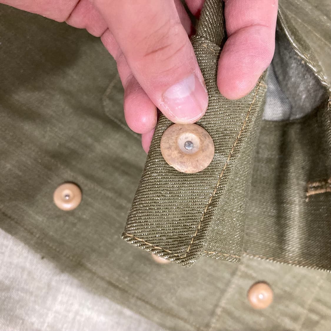 45s 영국군 green denim배틀드레스 자켓 상품이미지4