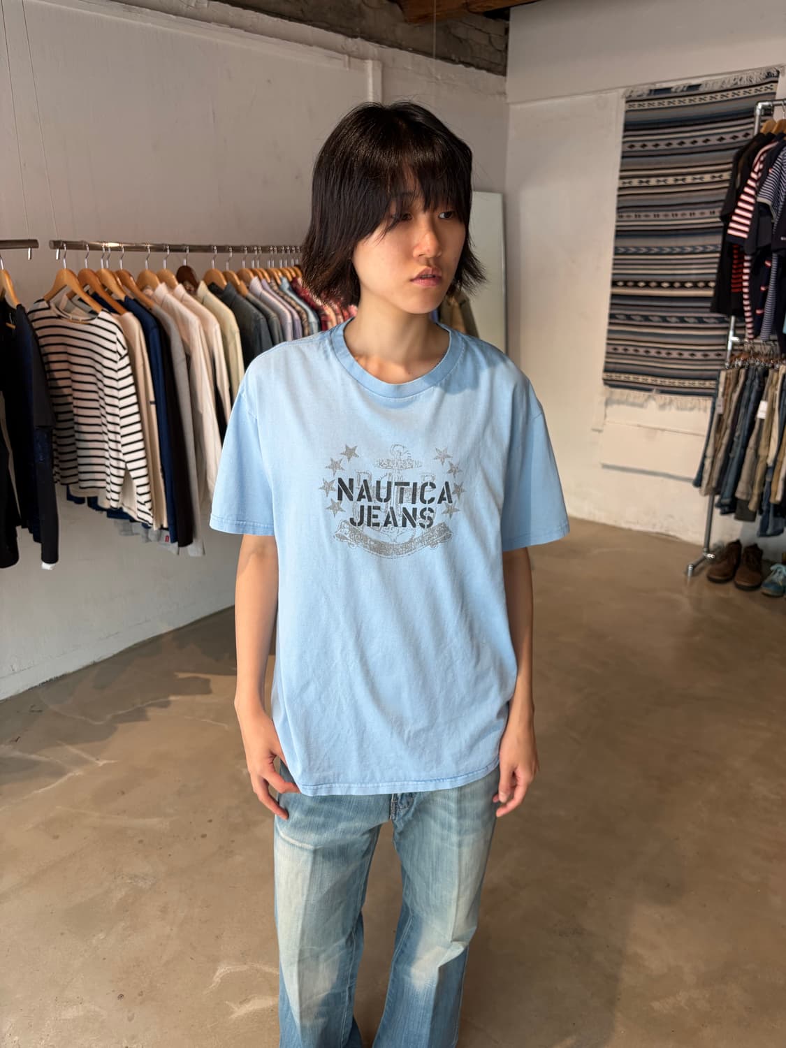 Nautica Jeans Company 블루 티셔츠 M 상품이미지2