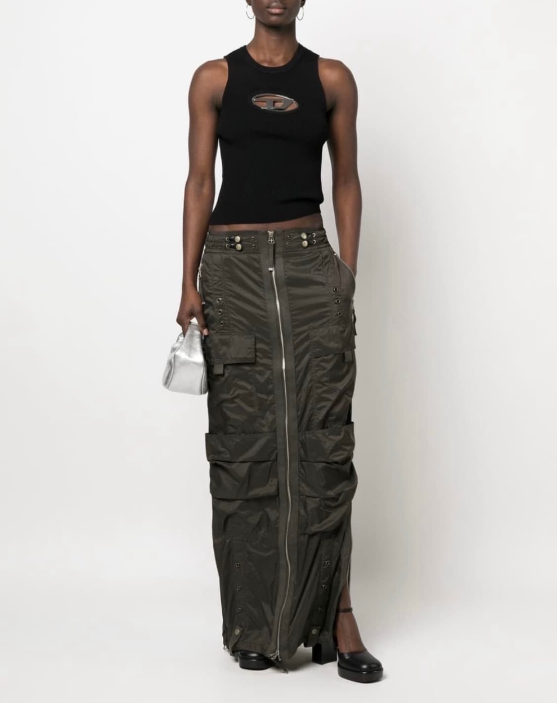 Diesel cargo zipup long skirt_khaki 38 상품이미지1