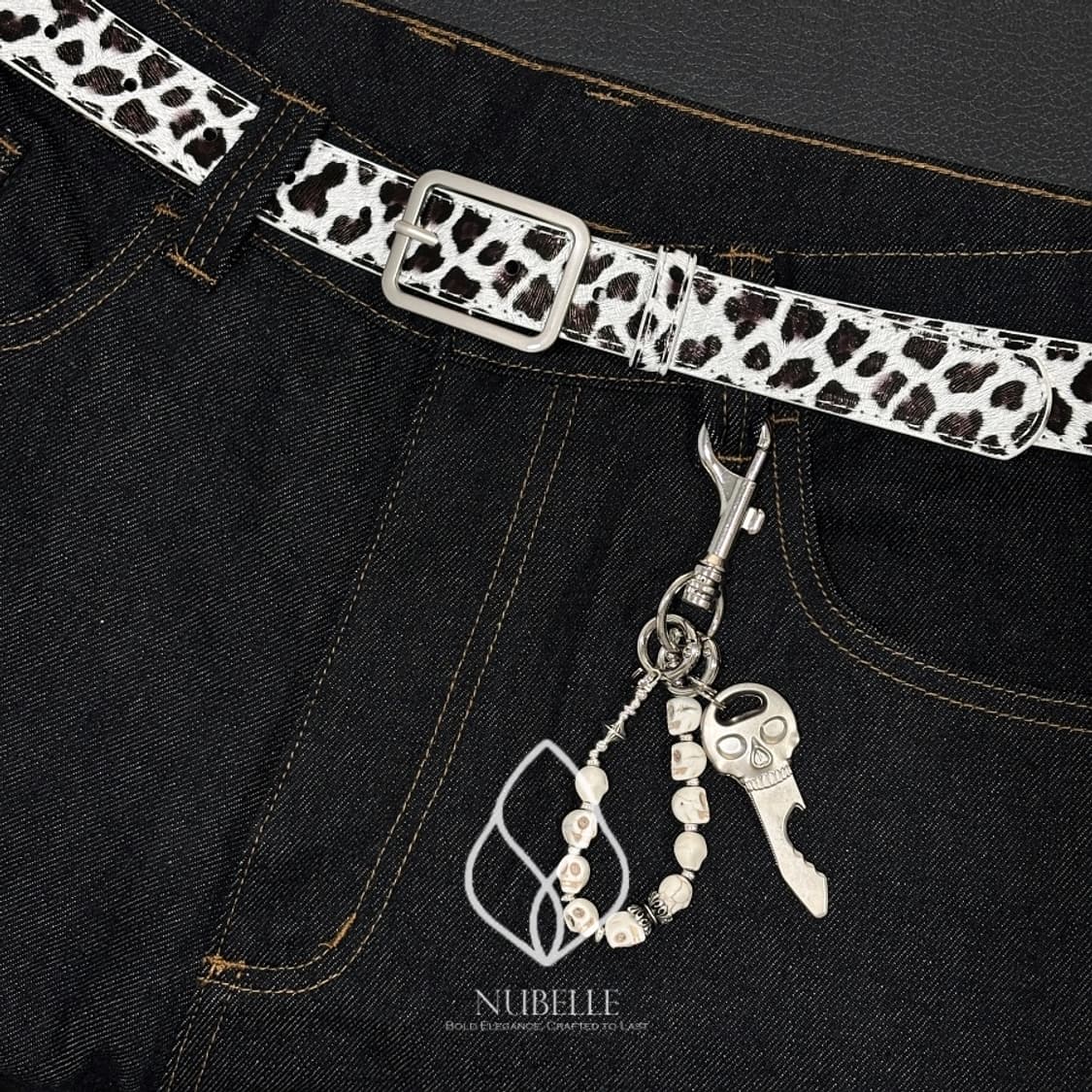 🌗 Dalmatian belt / 달마시안 호피 가죽 벨트 상품이미지3