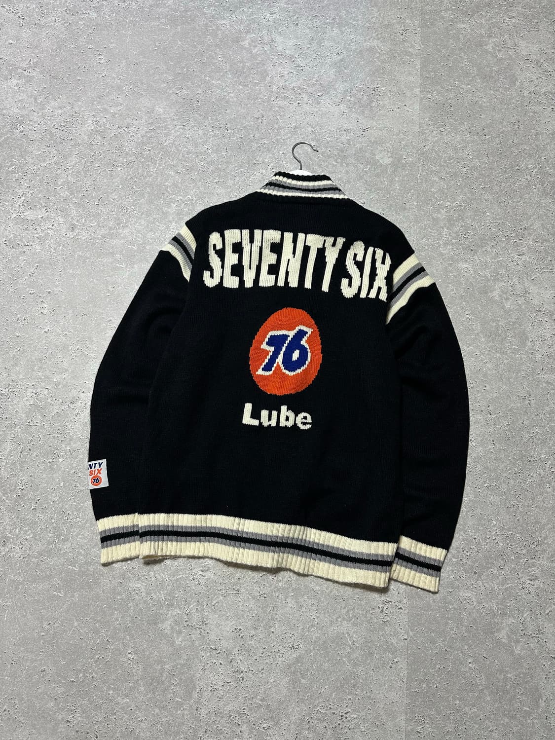 빈티지 SEVENTY SIX 빅로고 니트집업 상품이미지1