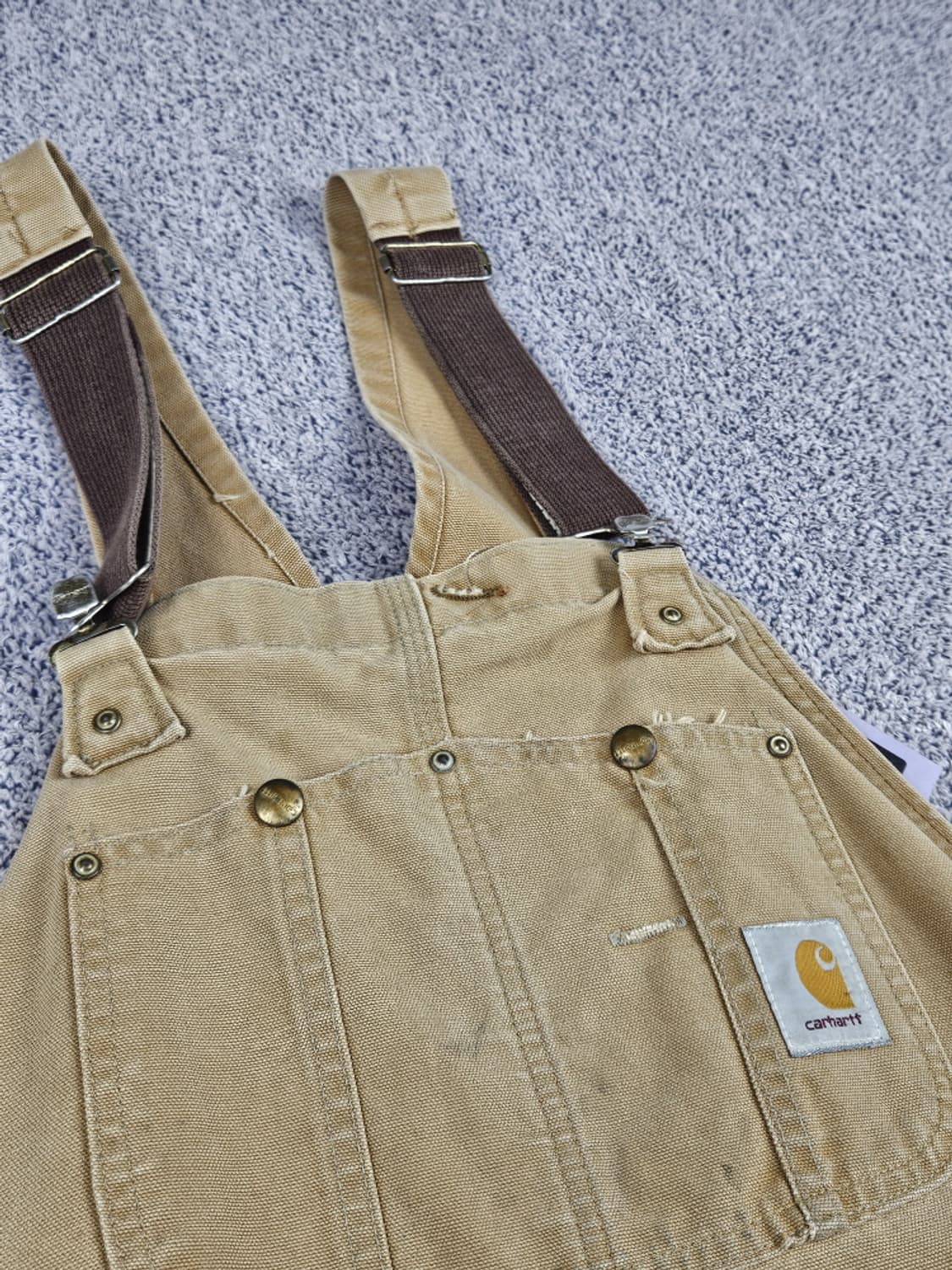 90's USA 칼하트 캔버스 더블니 오버롤 (44X30) / 10236 상품이미지8