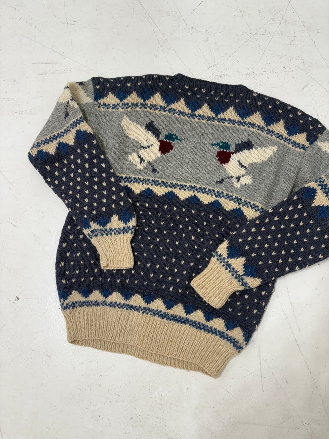 80‘s Wool rich Mallard Duck wool sweater 상품이미지8