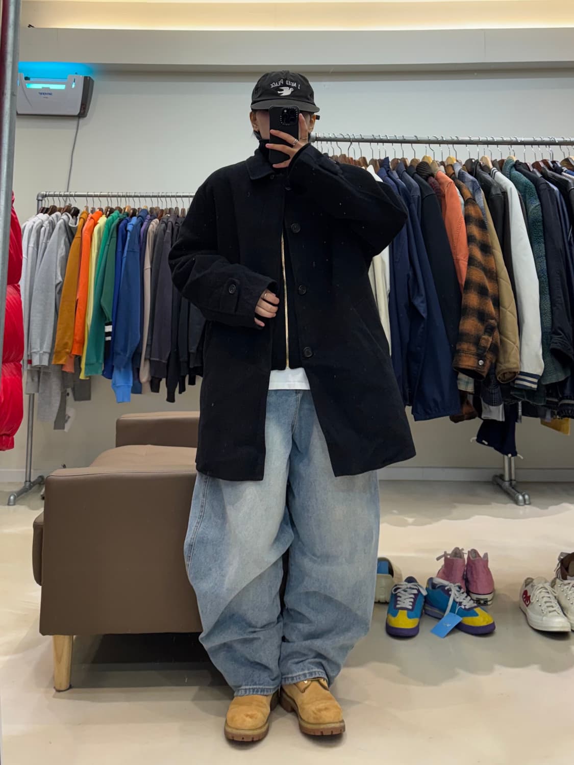 90s 입생로랑 캐시미어 미들 코트 상품이미지8