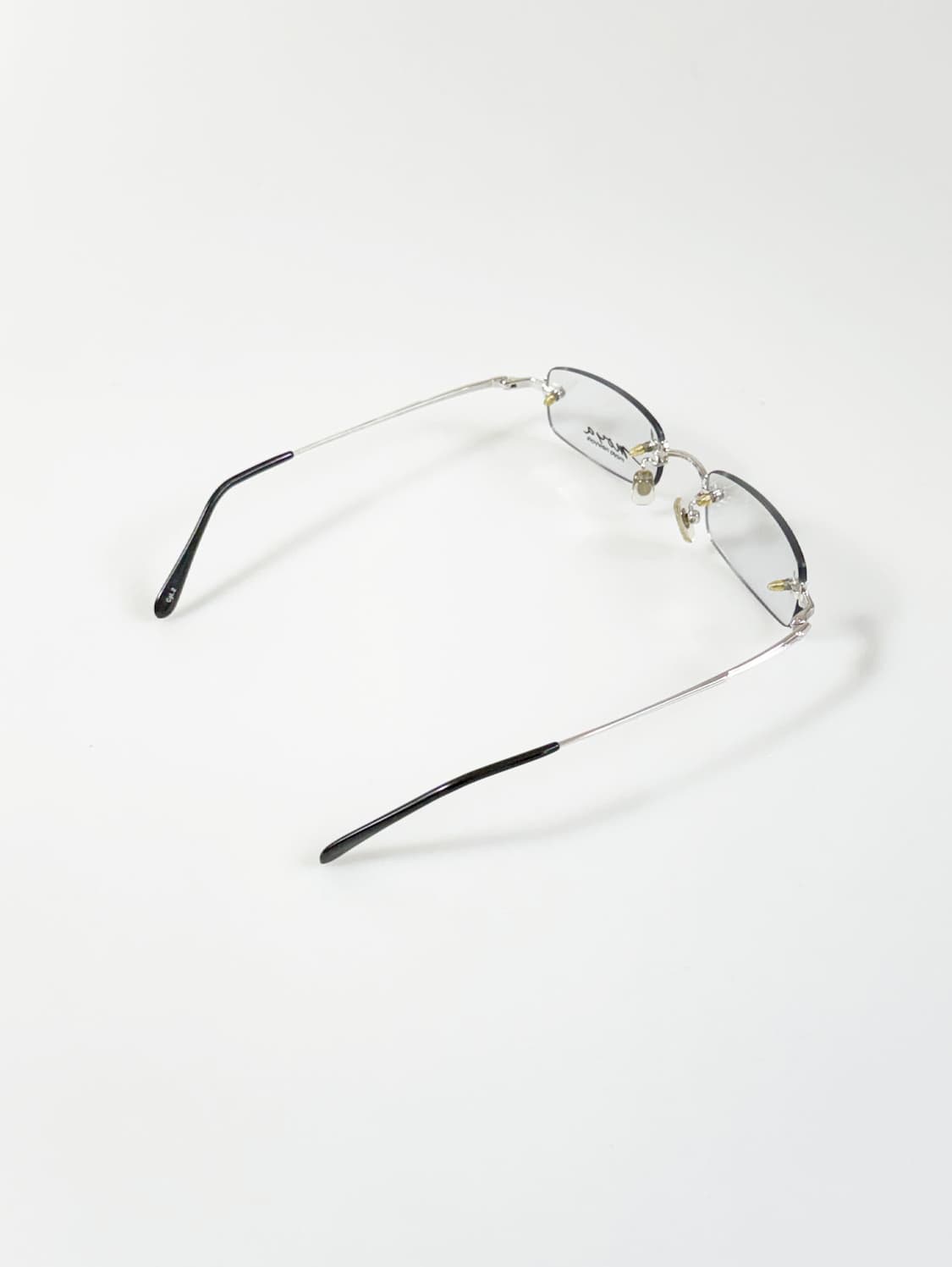 MOYA NEWYORK 실버 무테 스퀘어 메탈 빈티지 안경 상품이미지4