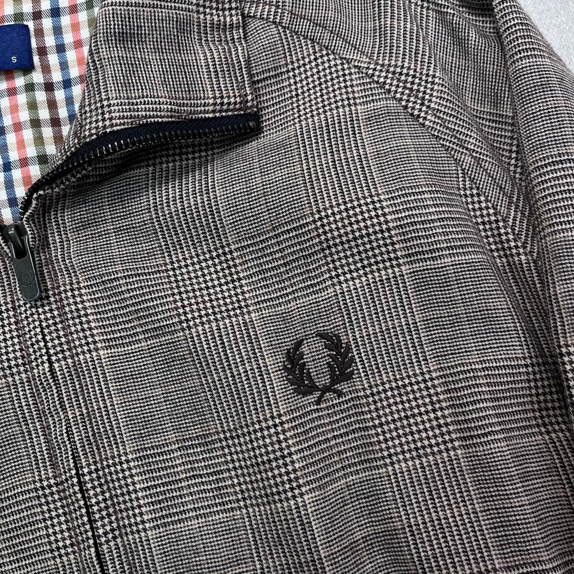 95 프레드페리 빈티지 패턴 블루종 자켓 상품이미지2