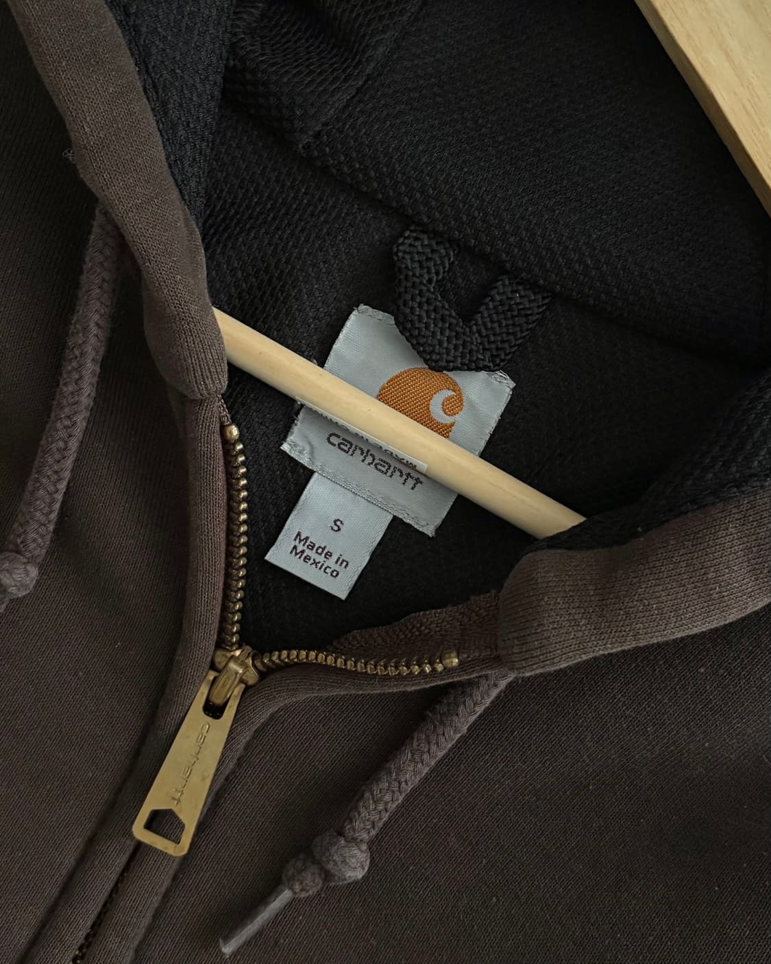 Carhartt 칼하트 초코브라운컬러 써멀 후드집업 상품이미지6