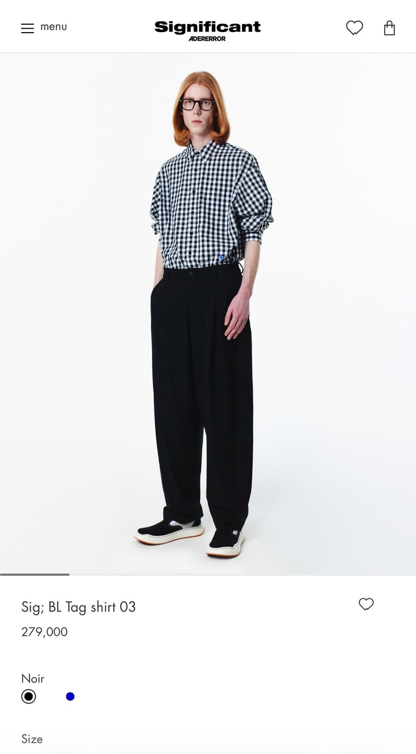 아더에러 셔츠 Sig; BL Tag shirt 03 Noir 색상 상품이미지1