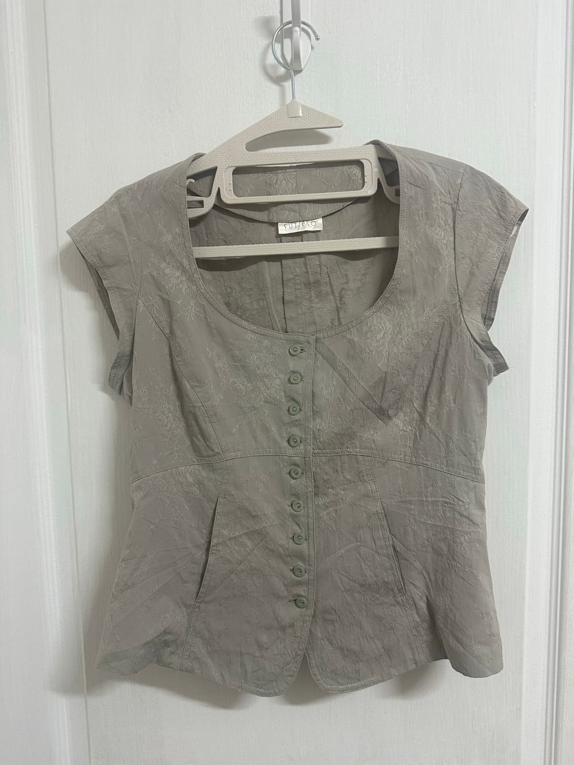 플라워 민트 블라우스 모리걸 Made in Japan 상품이미지1