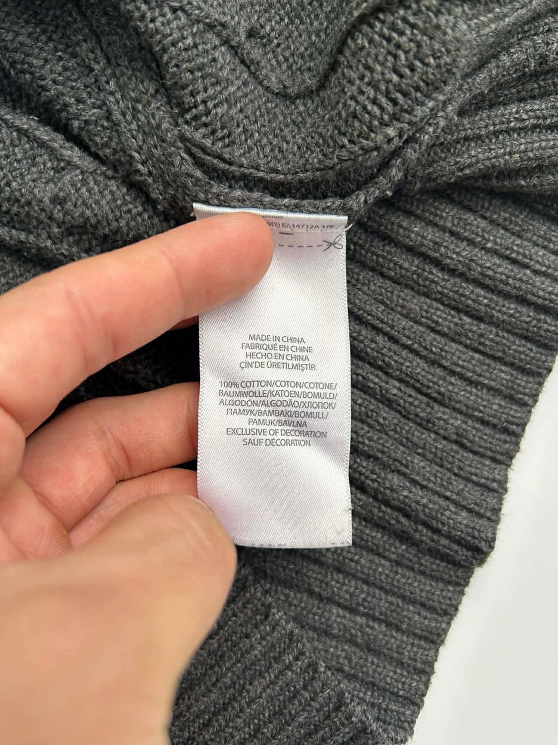[M] 폴로 랄프로렌 차콜 그레이 케이블 니트 스웨터 상품이미지4