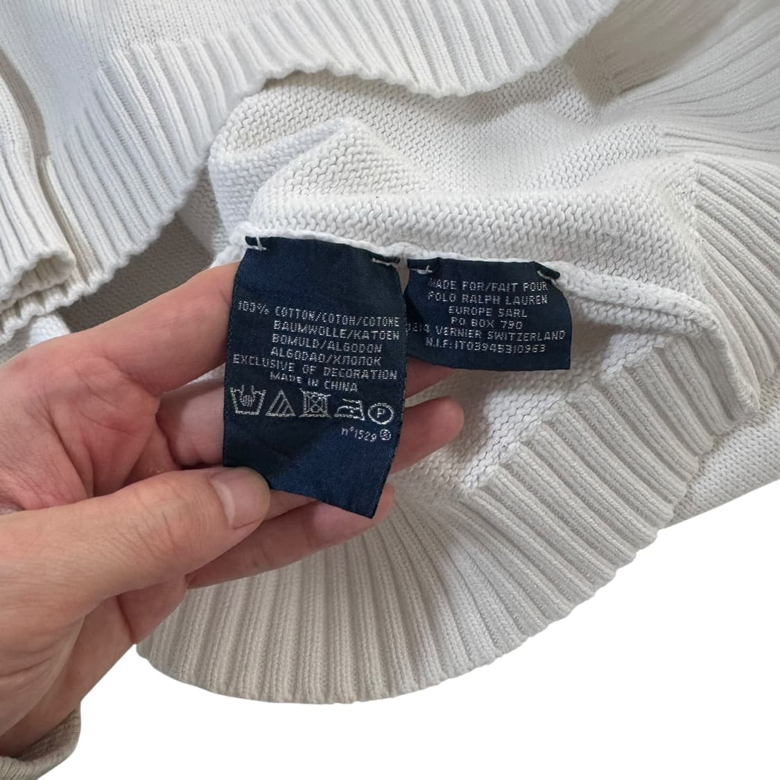 폴로 랄프로렌 화이트 면니트 상품이미지4