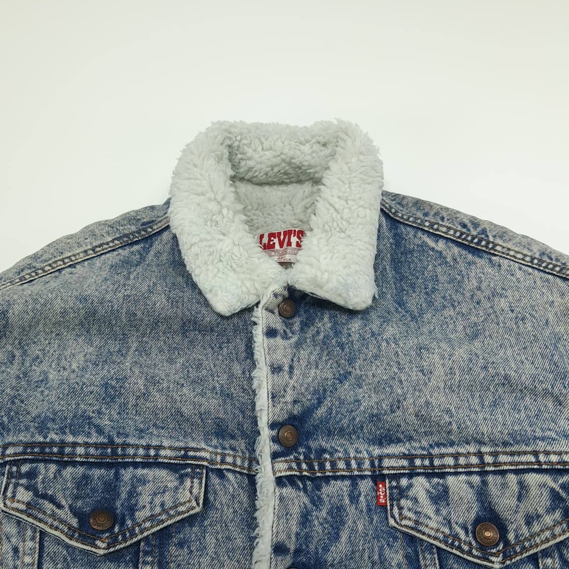 CN971 M 리바이스 USA 애시드워시 셰르파 데님 트러커 자켓 상품이미지2