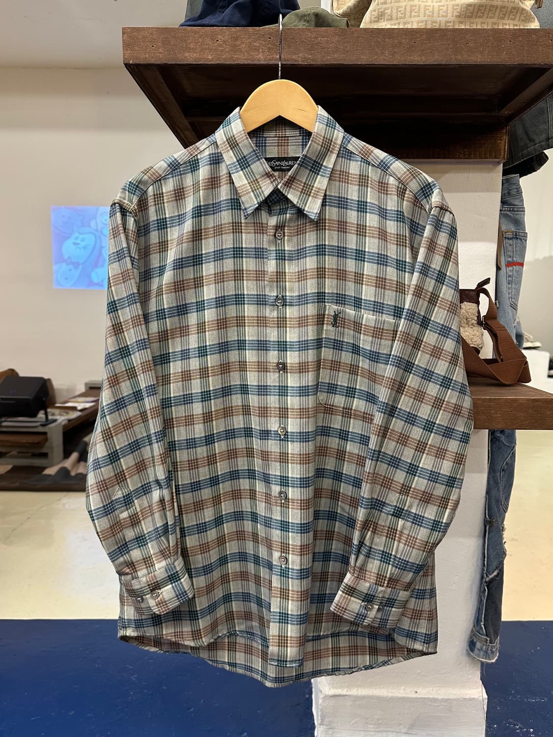 YSL 입생로랑 체크셔츠 상품이미지3