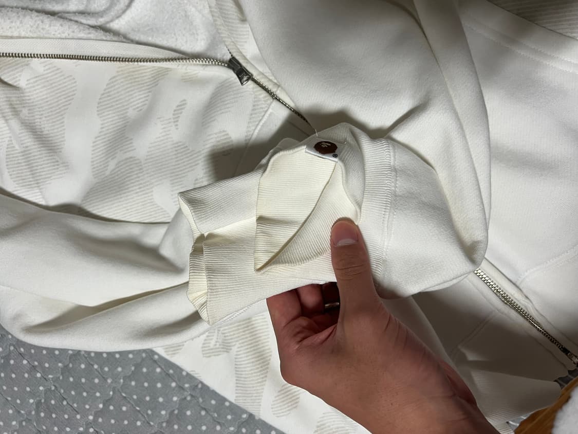 베이프 후드집업 샤크후드 화이트 L 상품이미지7