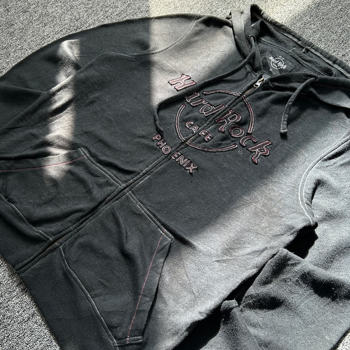 하드 락 카페 빈티지 워싱 후드집업 상품이미지3