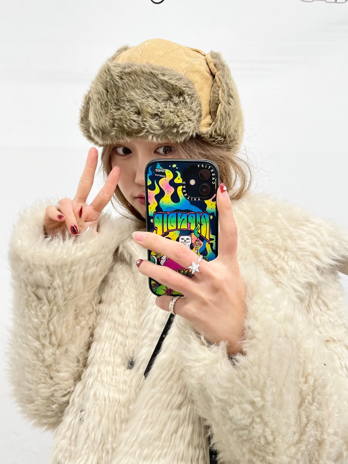 브라운 코듀로이 트루퍼햇 상품이미지3