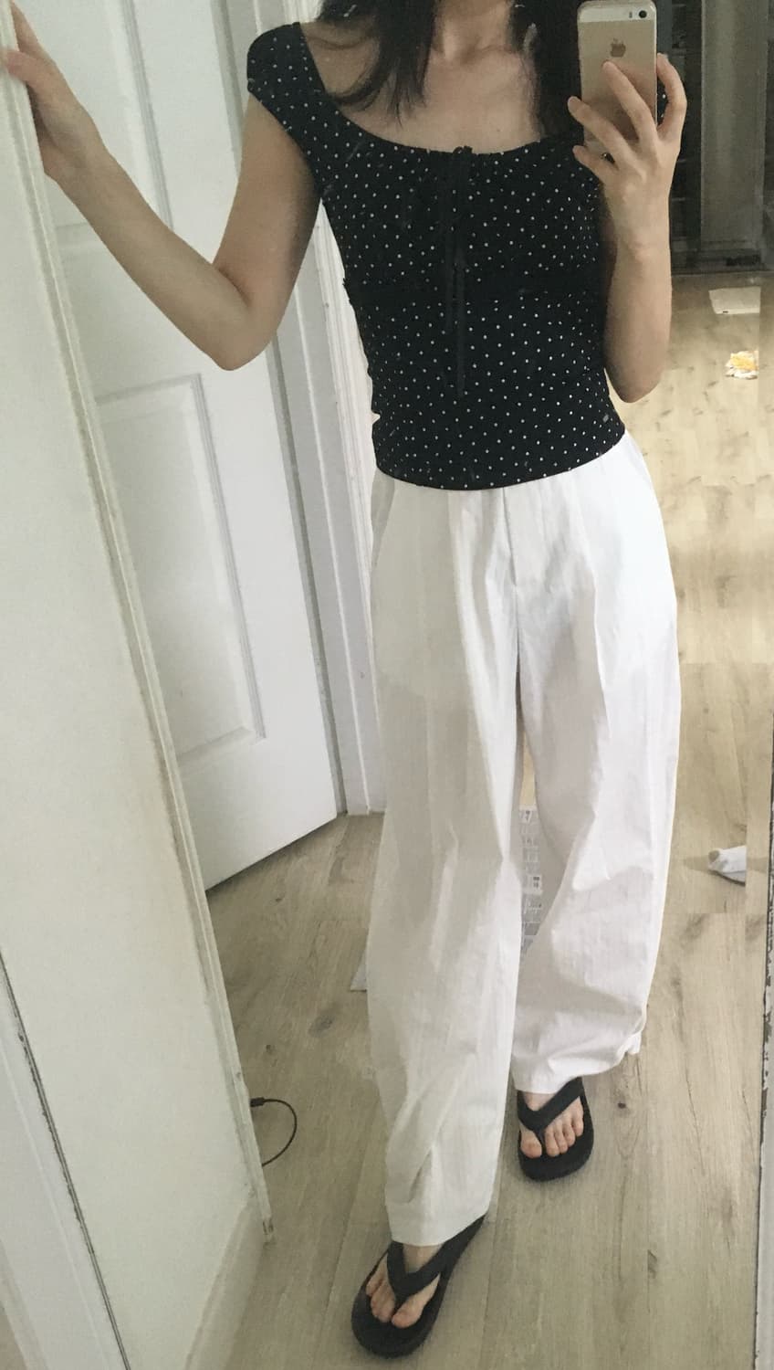 페일제이드 Dot Ribbon Cap Sleeve T 상품이미지4