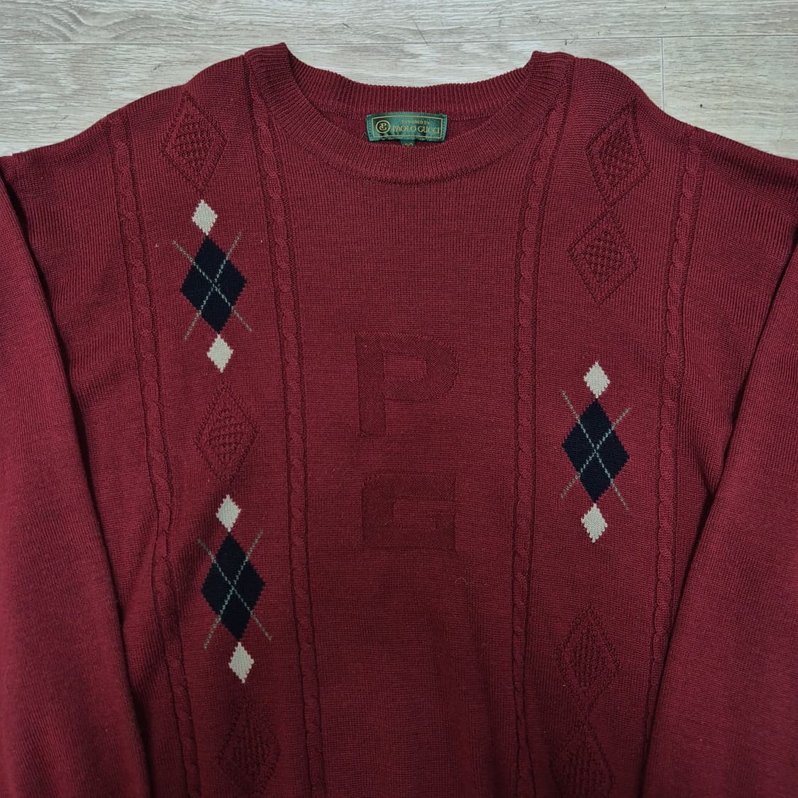 파올로구찌 다이아몬드 패턴 라운드 니트 상품이미지2