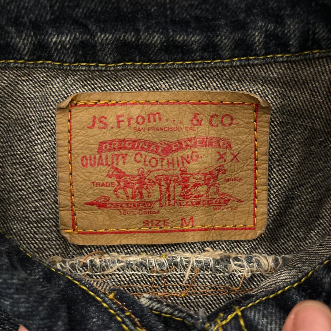 M 빈티지 워싱 디테일 데님 자켓 상품이미지6