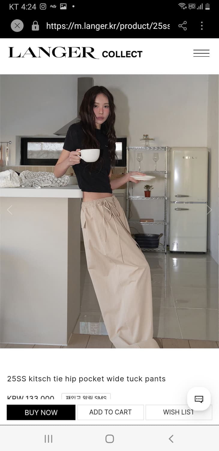 랑거컬렉트 25SS kitsch hip pocket wide pants 상품이미지3