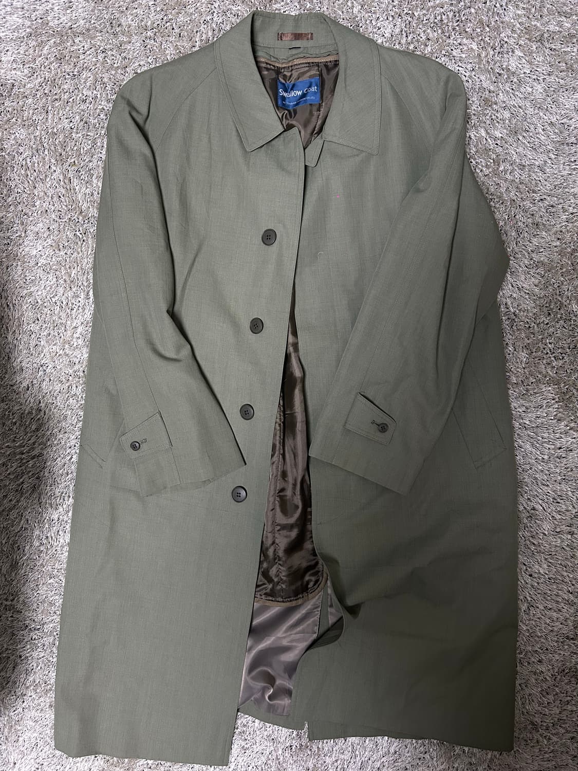 일제 카키색 트랜치코트 사이즈 105~110 상품이미지1