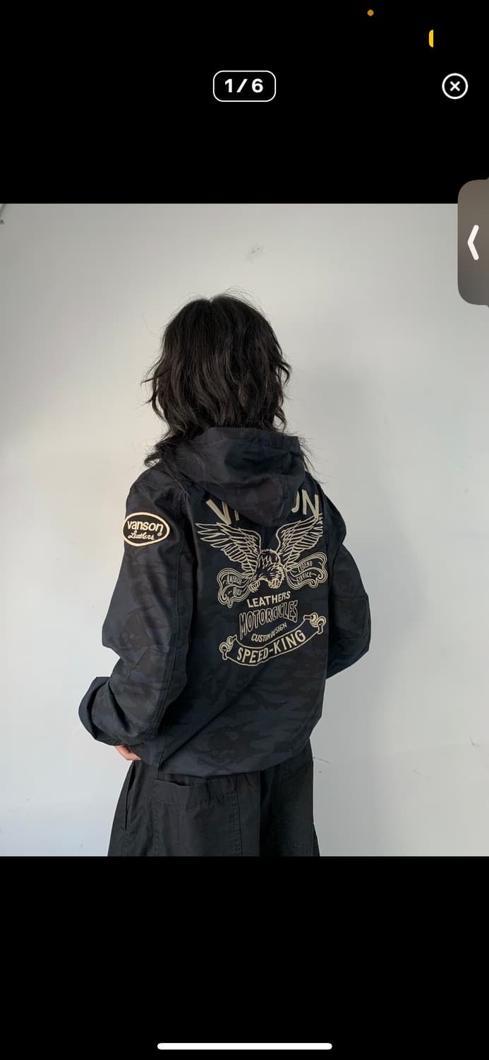 밴슨 레더 스컬 카모 매쉬 자켓 상품이미지1