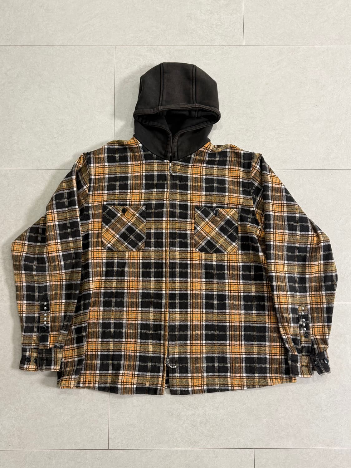 (L) 피어스 집업 셔츠 후드 상품이미지1