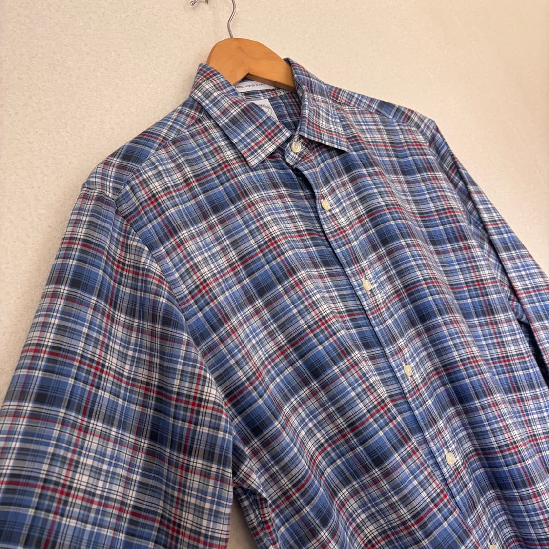 브룩스 브라더스 리젠트 체크 셔츠 M 이태리 수입 원단 상품이미지8