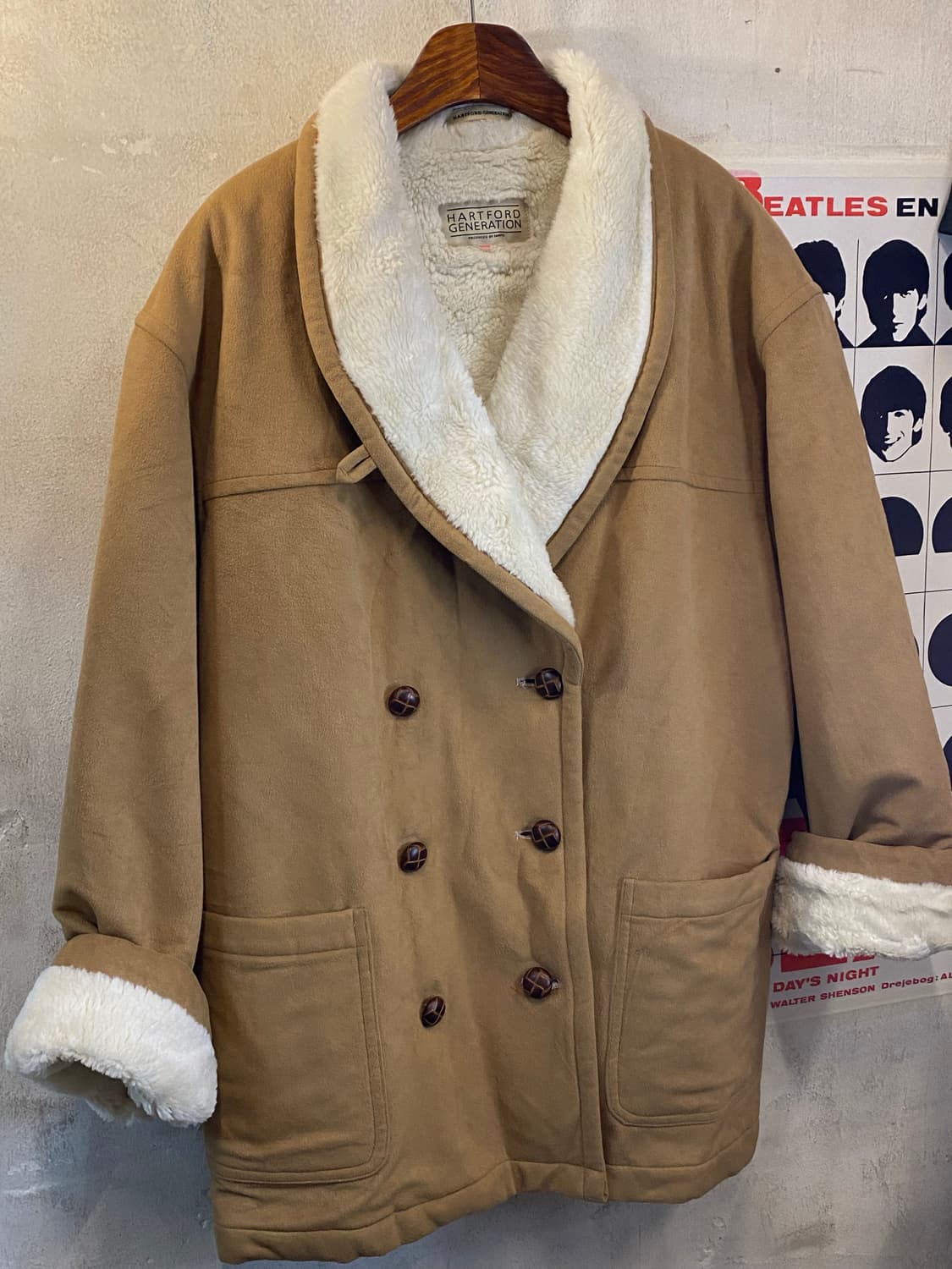 Japan vintage 페이크무스탕 M-L 상품이미지4