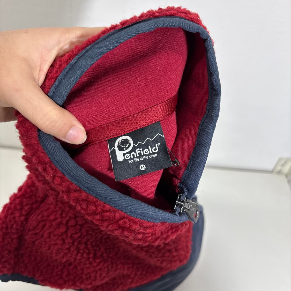 M 펜필드 딥레드 후리스쪼끼 플리스베스트 상품이미지3
