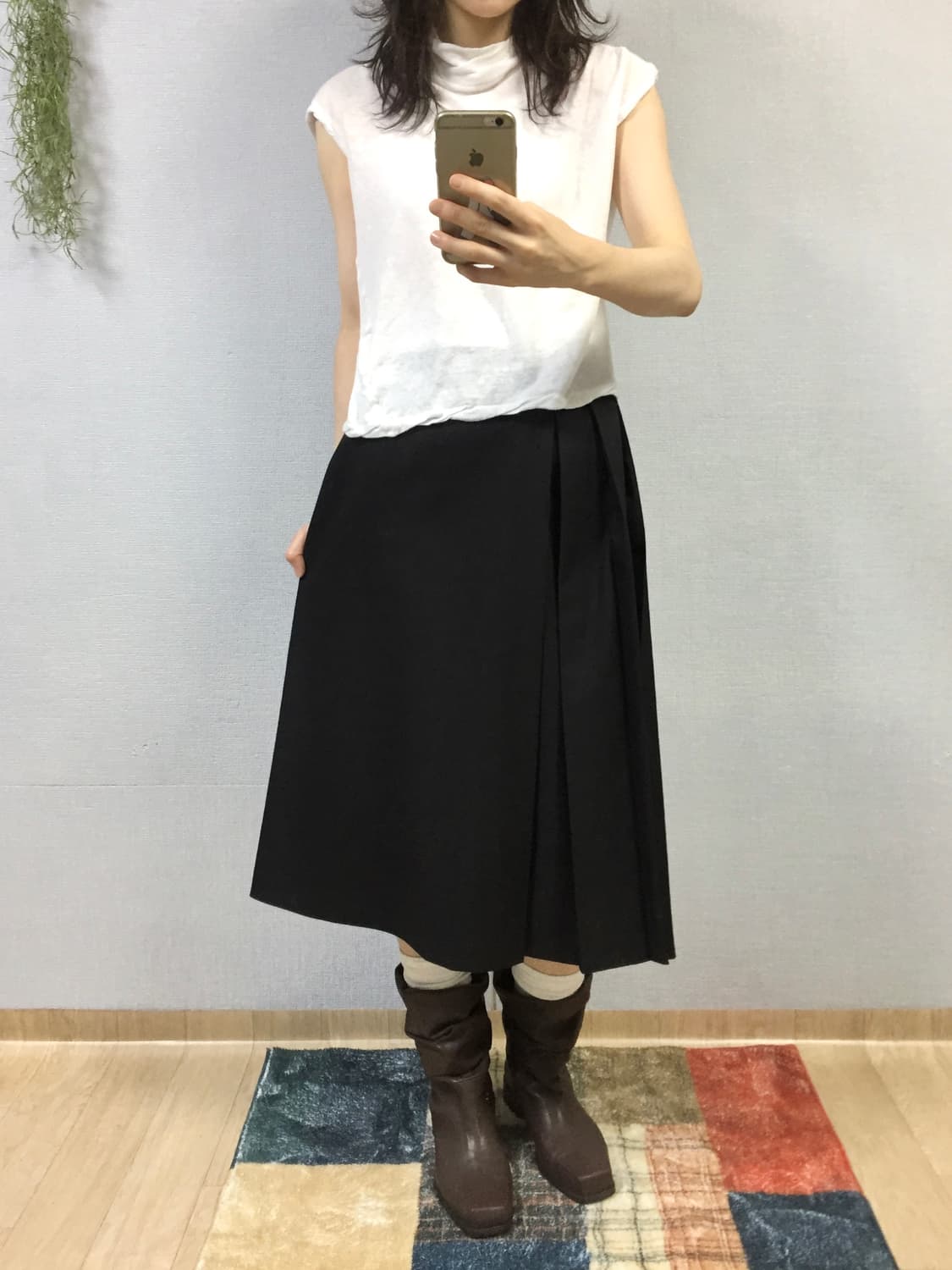 GU x Rokh pleats skirt 상품이미지3
