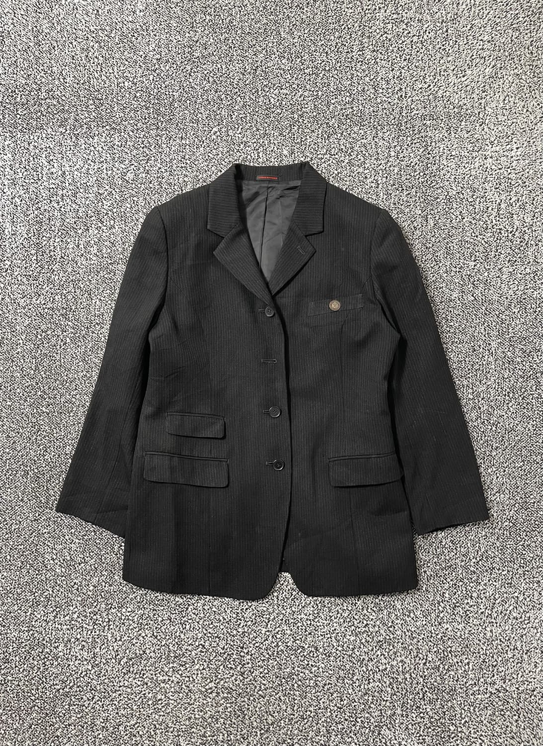 빈티지9. 준코 코시노 캠퍼스 스트라이프 블레이저 슬림핏 자켓 블랙 상품이미지1