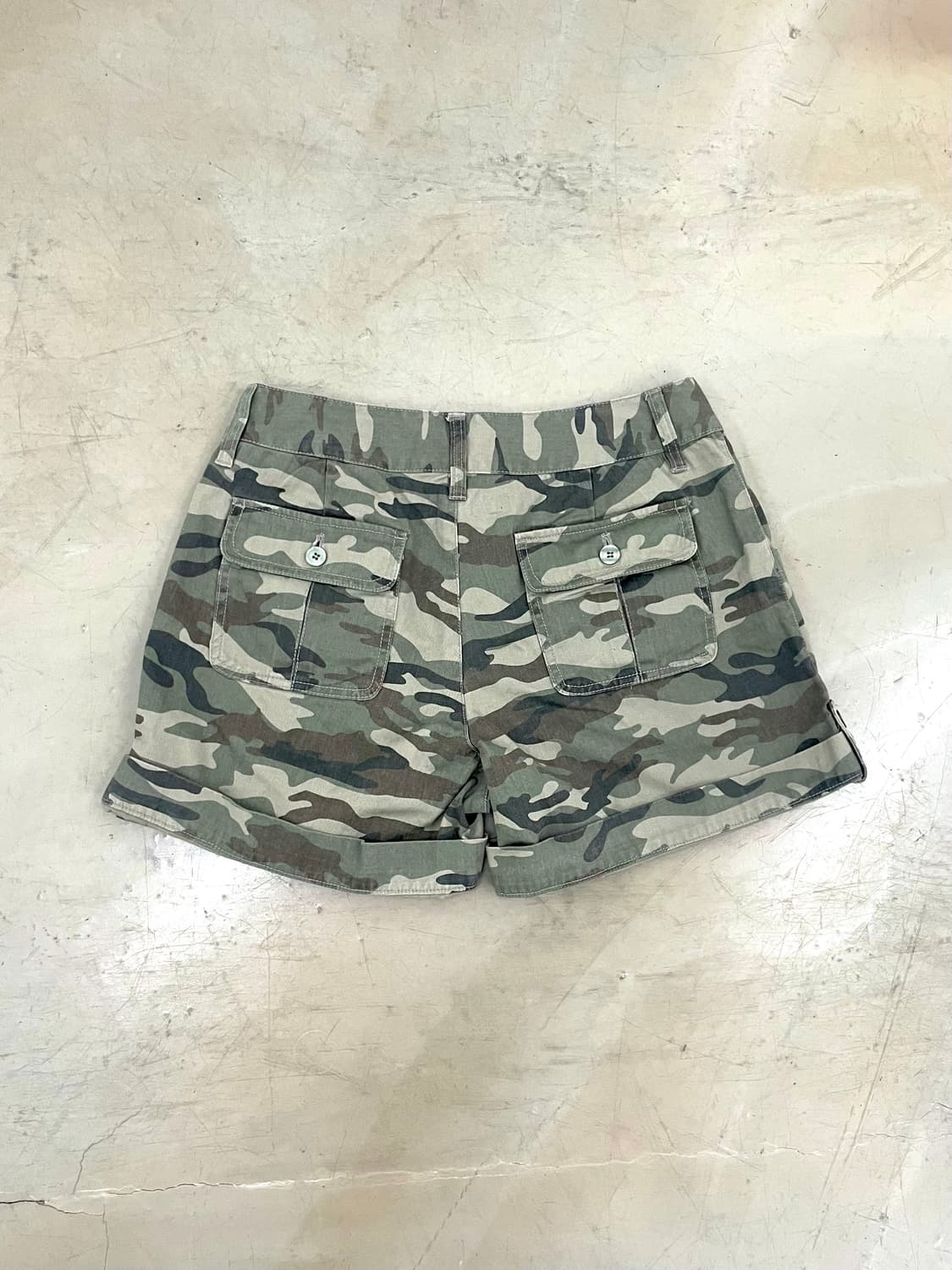 camo Pattern Roll up short pants 상품이미지3