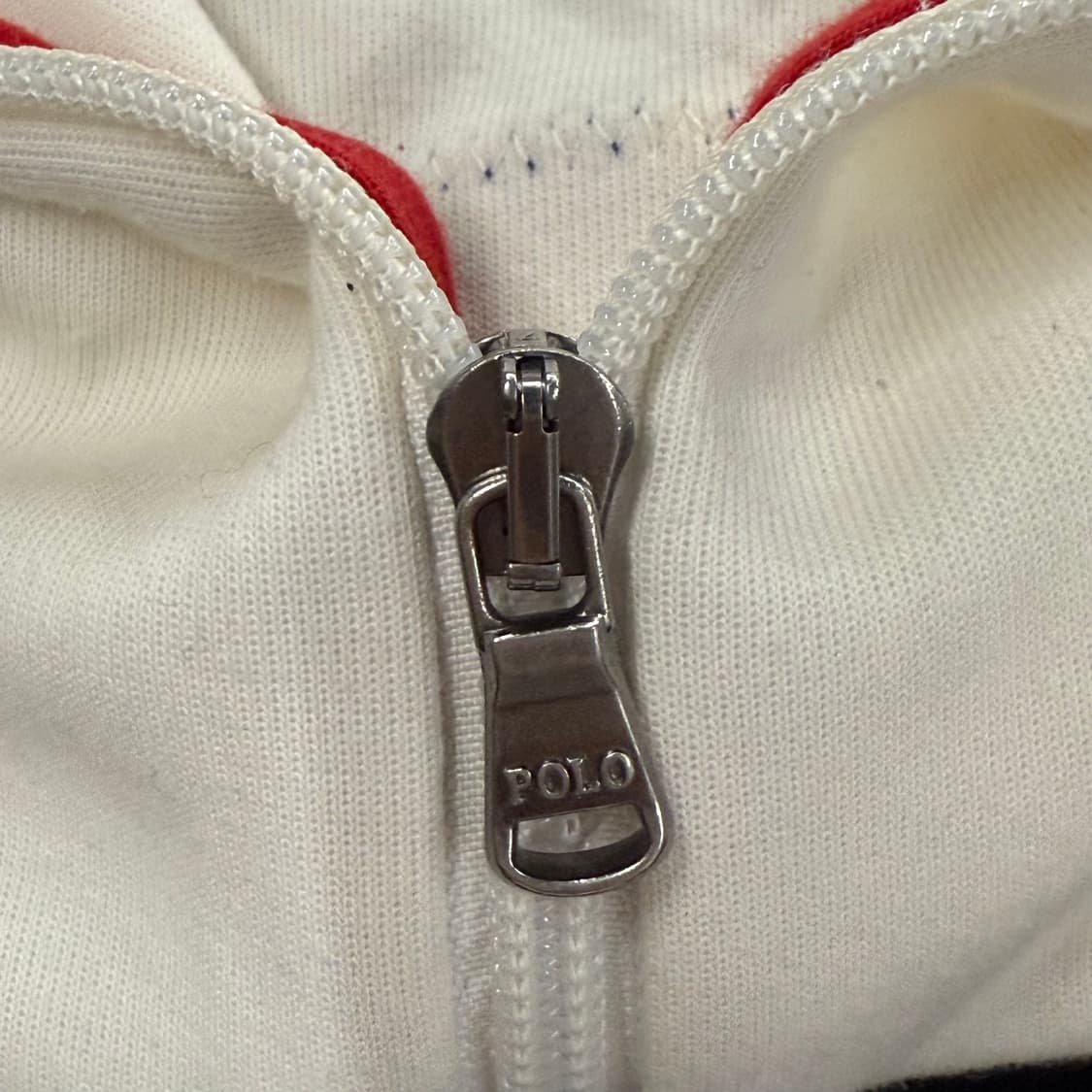 폴로 랄프로렌 흰파 패치 마킹 레이싱 st 배색 져지 집업 상품이미지5