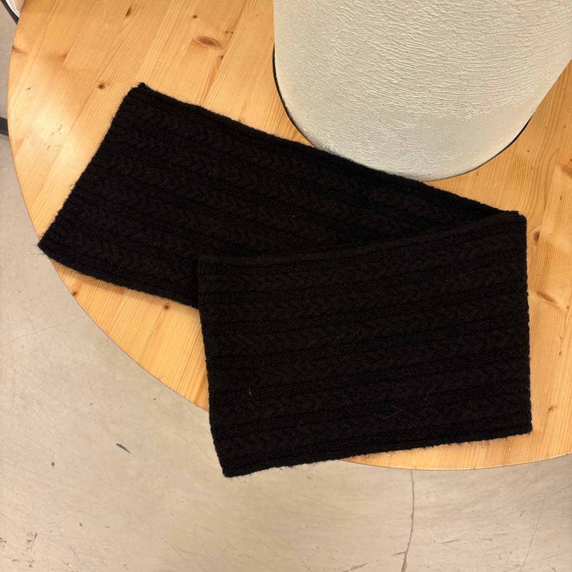 빈티지 케이블 블랙 머플러 상품이미지1