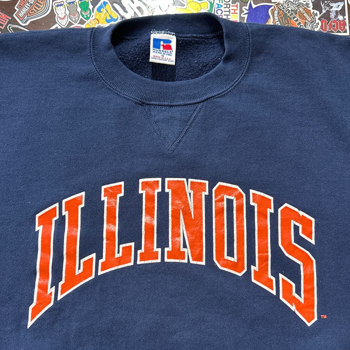 90s USA 러셀 일리노이 빈티지 스웻셔츠 M 상품이미지3