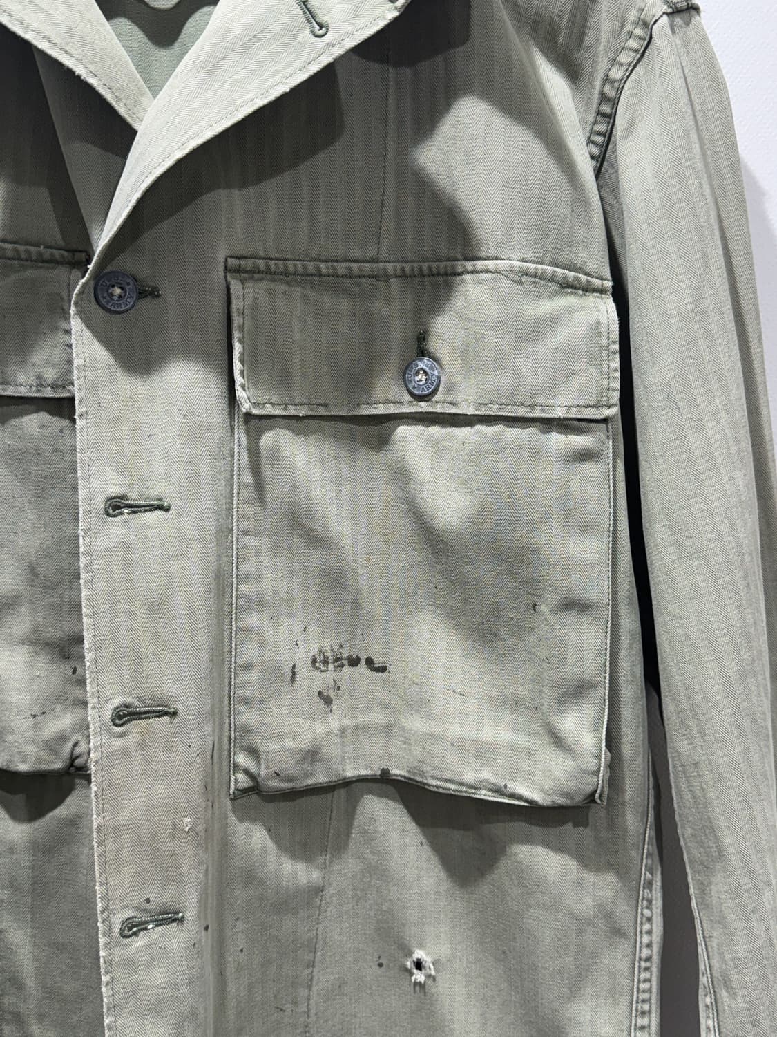 레어 40s 미군 M43 HBT 셔츠 (초기형) 상품이미지2