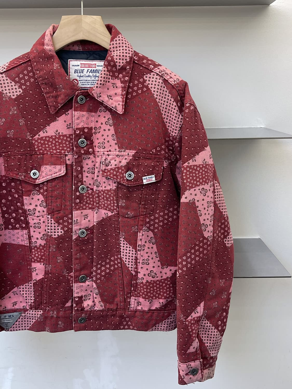 베네통 90s 블루 패밀리 트러커 자켓 상품이미지3