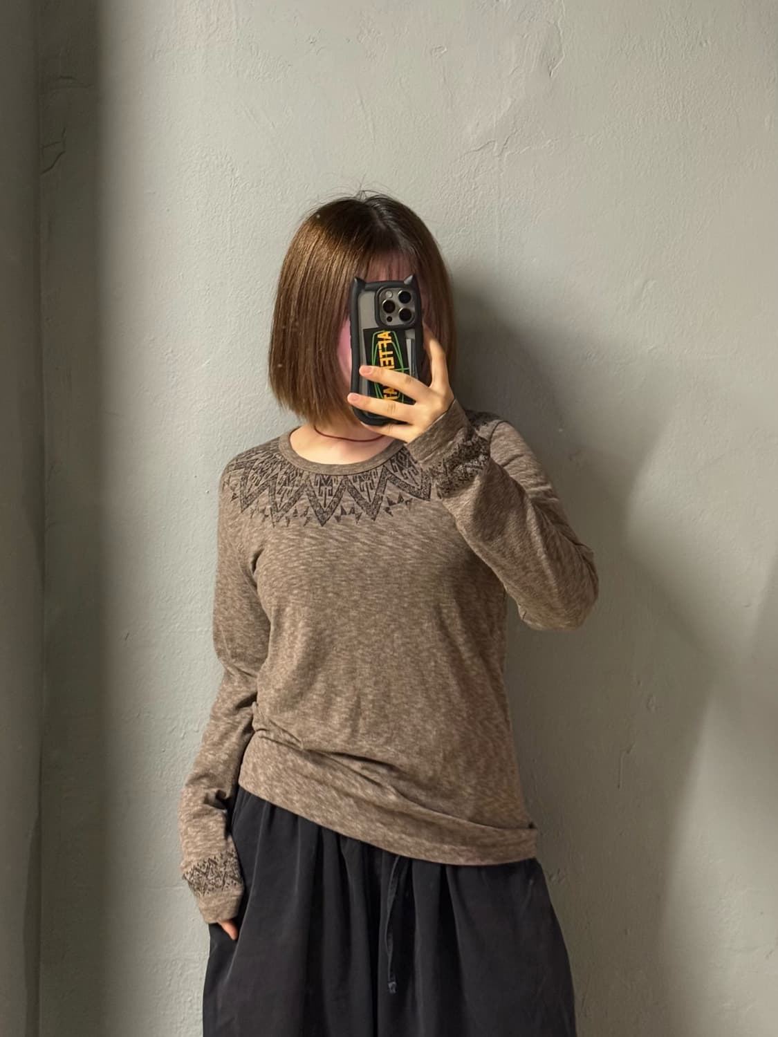 pattern detail long sleeve 상품이미지1
