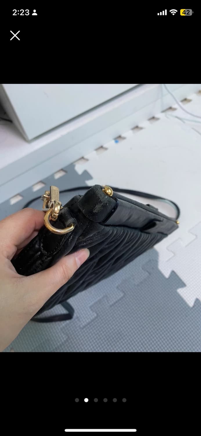 미우미우 마테라쎄 블랙 숄더백 상품이미지6