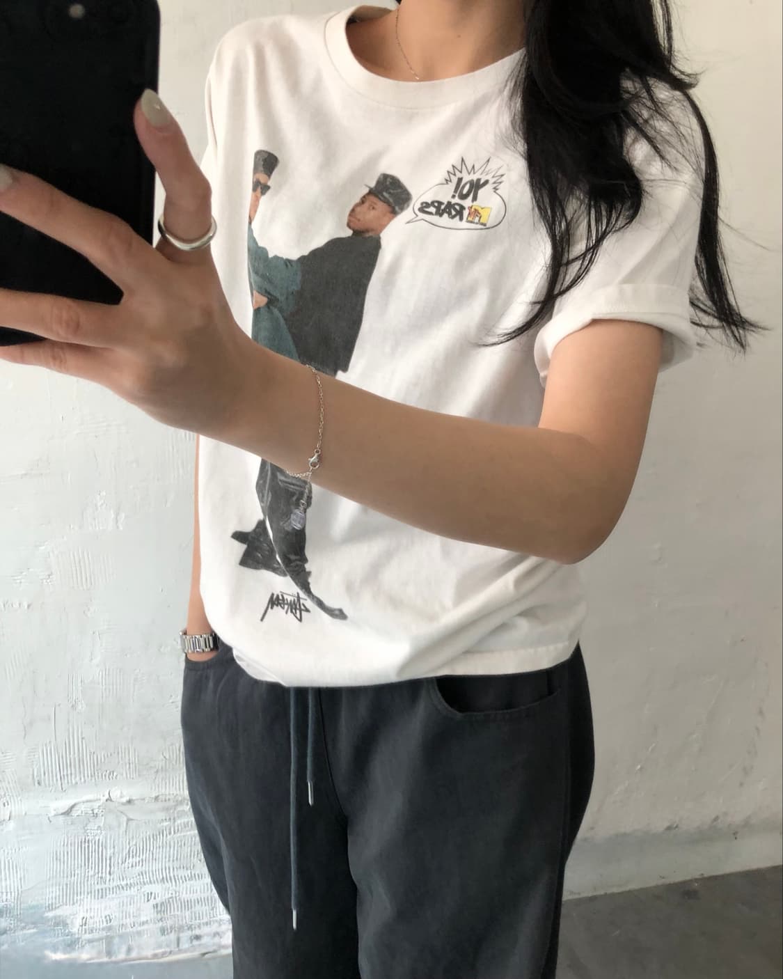 Stussy x MTV Raps 올드 스투시 갱스타 티셔츠 상품이미지3