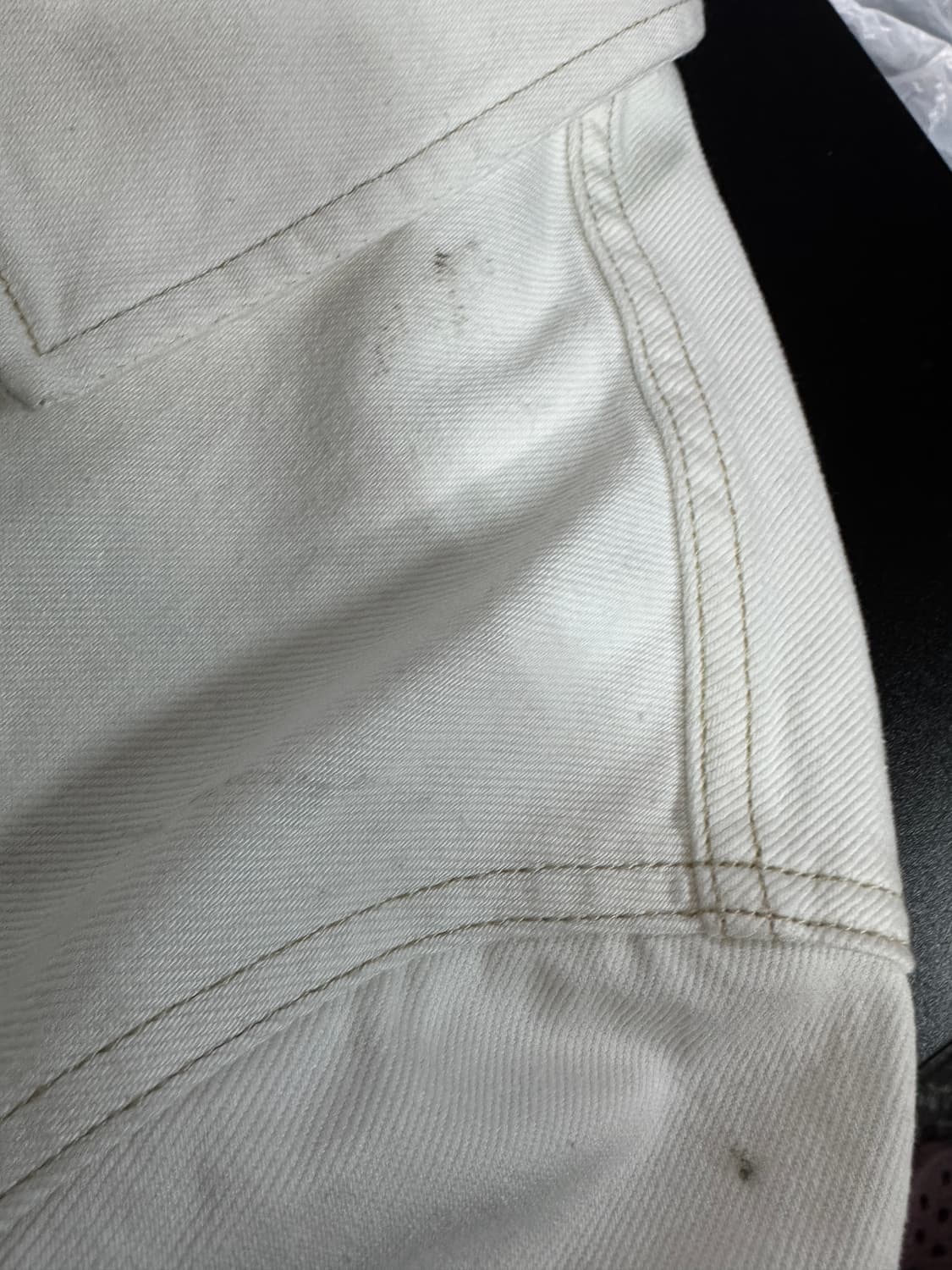 타미 Tommy 진스 화이트 스티치 데님 자켓 M 상품이미지6