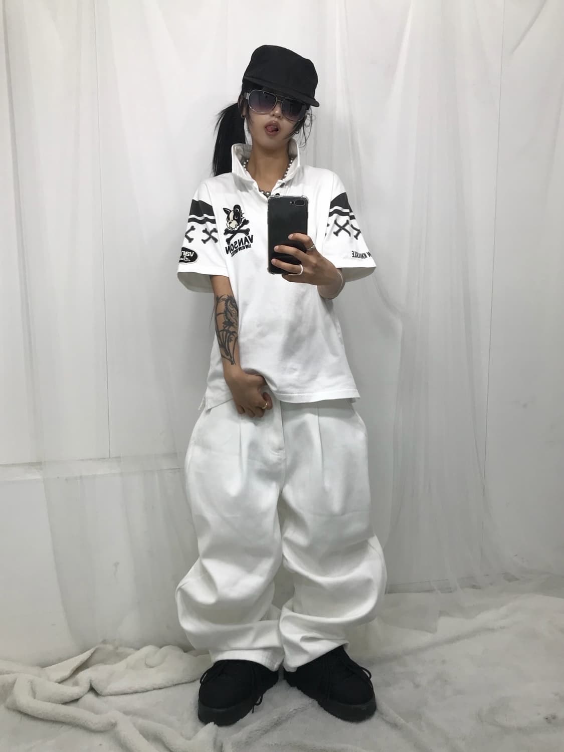 ☠️ 밴슨 자수패치 피케 반팔 티셔츠 ☠️ 상품이미지5