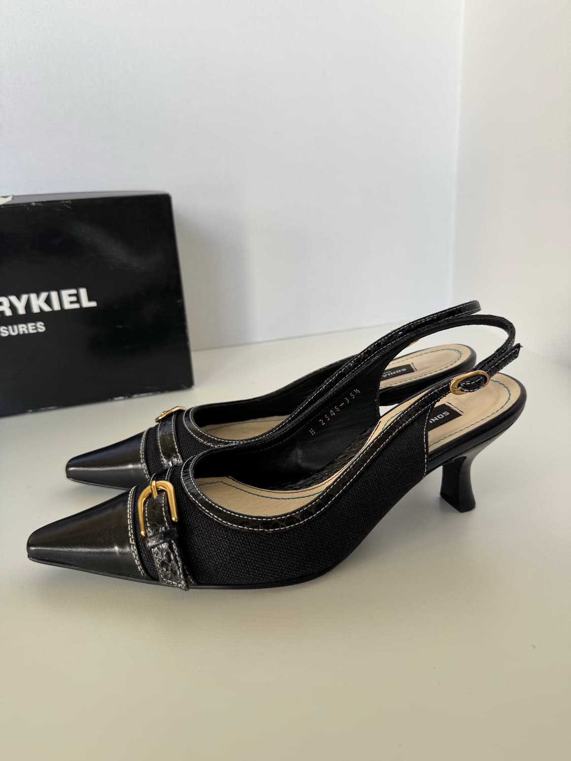 SONIA RYKIEL 소니아리켈 빈티지 버클 슬링백 힐 상품이미지6