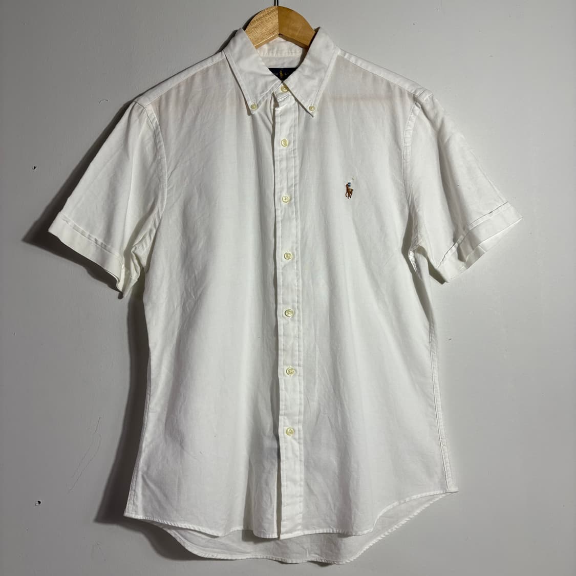폴로 랄프로렌 빈티지 화이트 반팔 버튼다운 셔츠 (무료배송) 상품이미지1