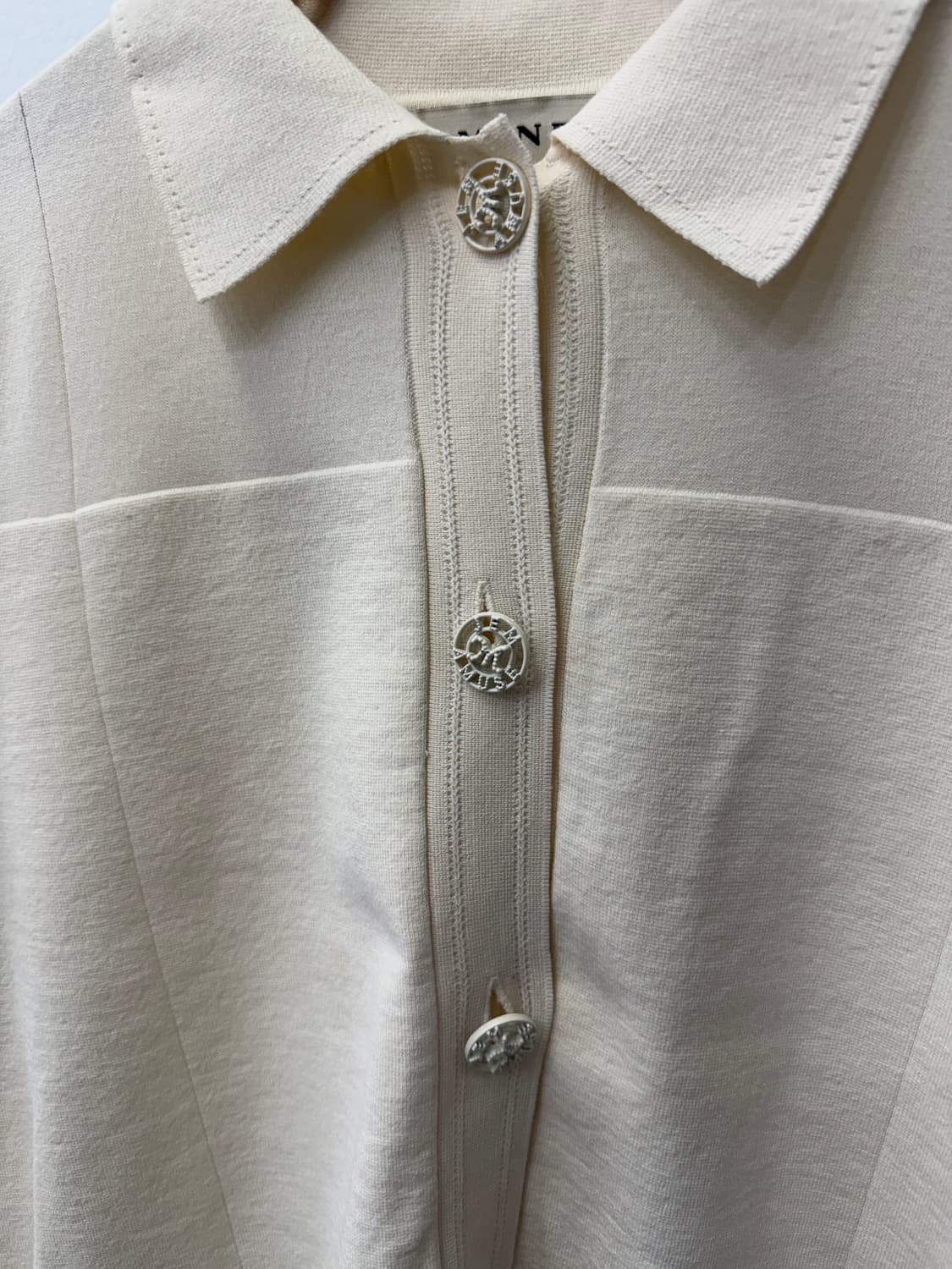 정품) MINE 마인 한섬 20ss 카라 반팔 니트 가디건 90F  상품이미지4