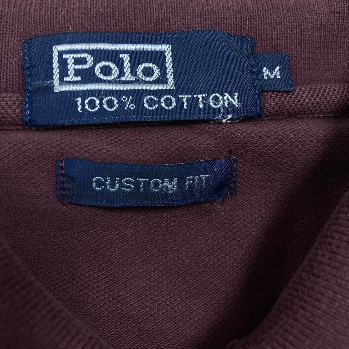 폴로 랄프로렌 빅포니 버건디 카라 반팔티 상품이미지4